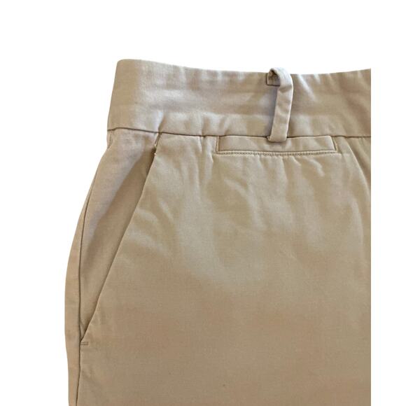 Talbots Classic Bermuda Style High-Rise Cotton Shorts Khaki Size 14 - Picture 3 of 5